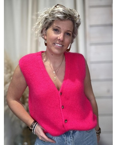 GILET GILDAS ROSE FLUO