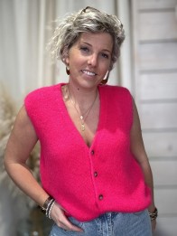 GILET GILDAS ROSE FLUO