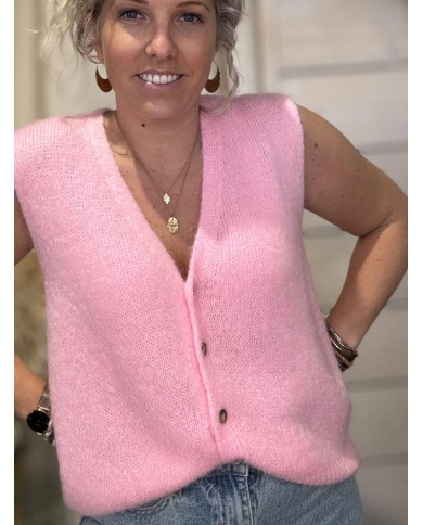 GILET GILDAS ROSE CLAIR