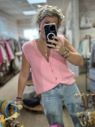 GILET GILDAS ROSE CLAIR