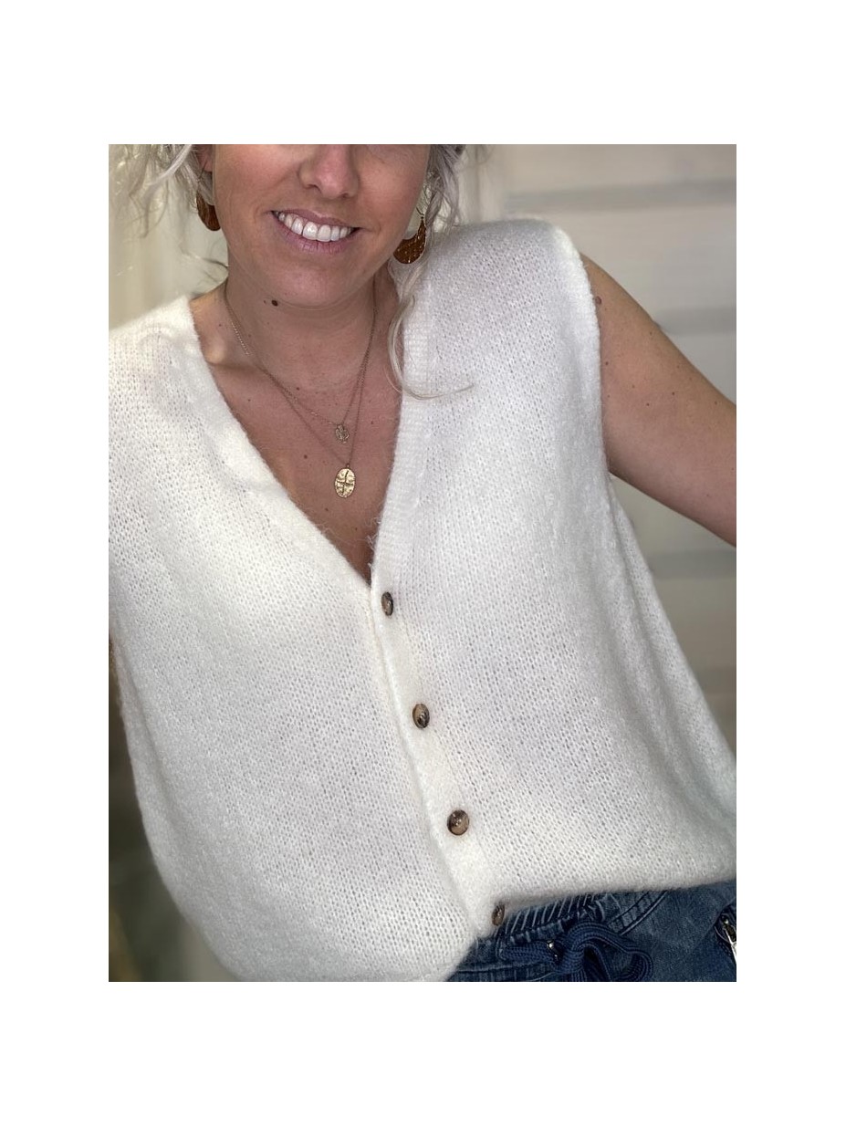 GILET GILDAS BLANC