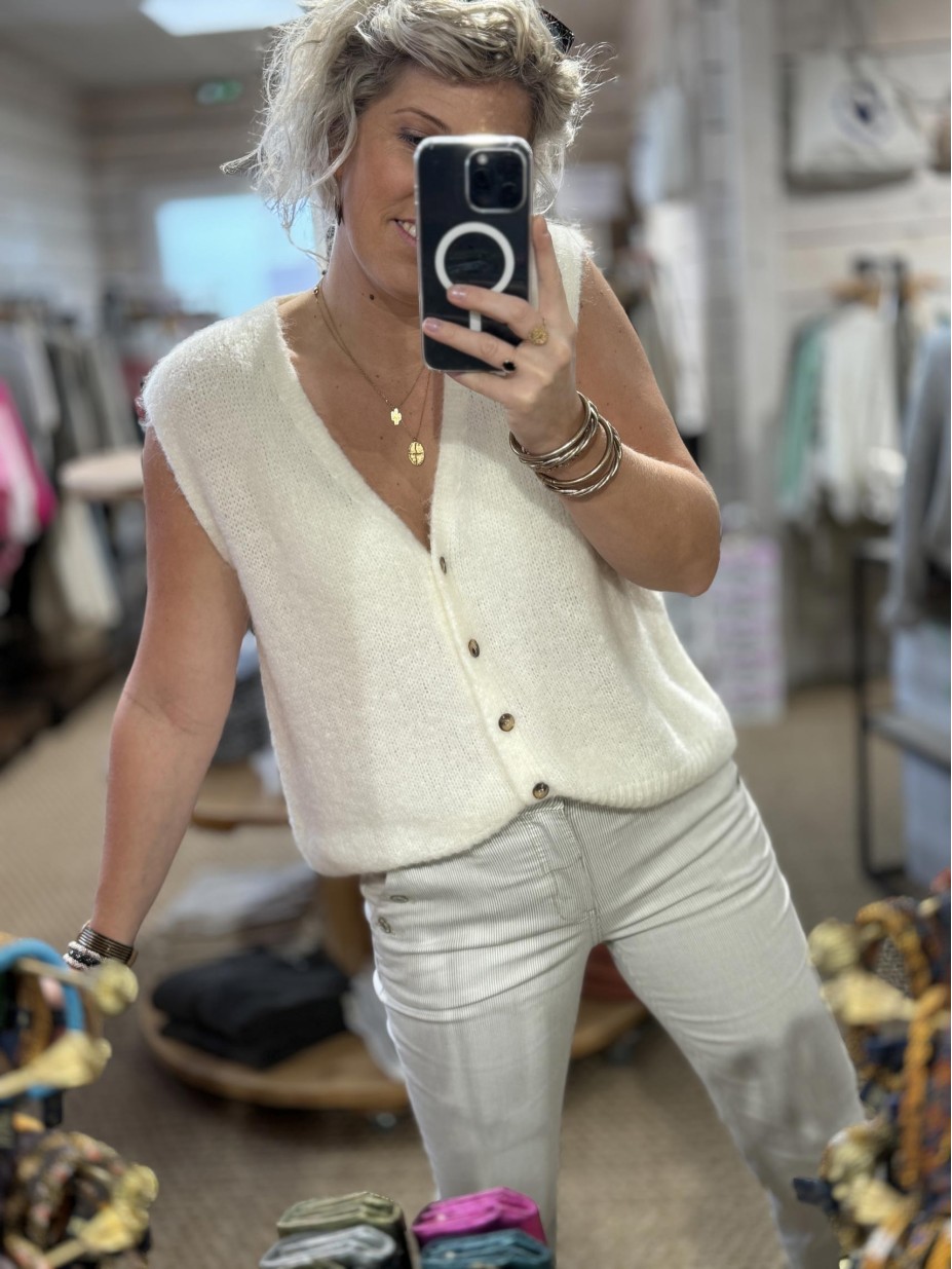 GILET GILDAS BLANC