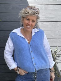 GILET GILDAS BLEU CLAIR