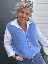 GILET GILDAS BLEU CLAIR