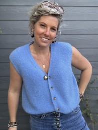 GILET GILDAS BLEU CLAIR