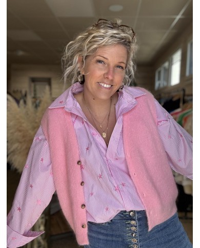 GILET GILDAS ROSE CLAIR