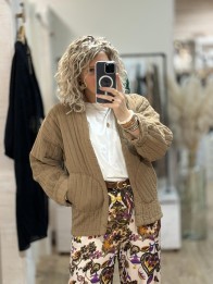 VESTE MATELASSÉE GAZE DE COTON CAMEL TU