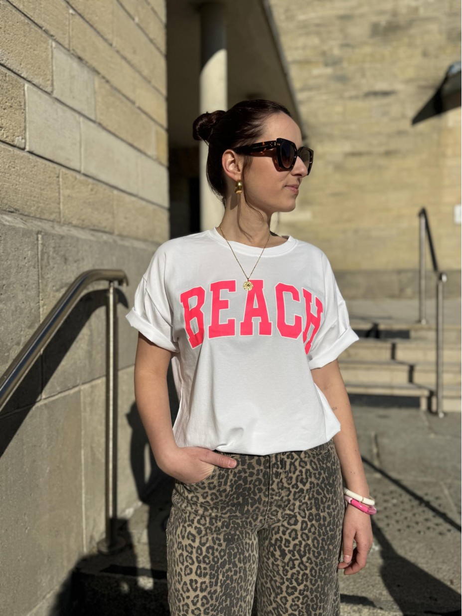 TSHIRT BEACH BLANC TSHIRT BEACH BLANC