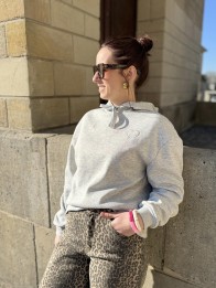 sweat pieces pcchilli coeur brodé argent sweat pieces pcchilli coeur brodé argent