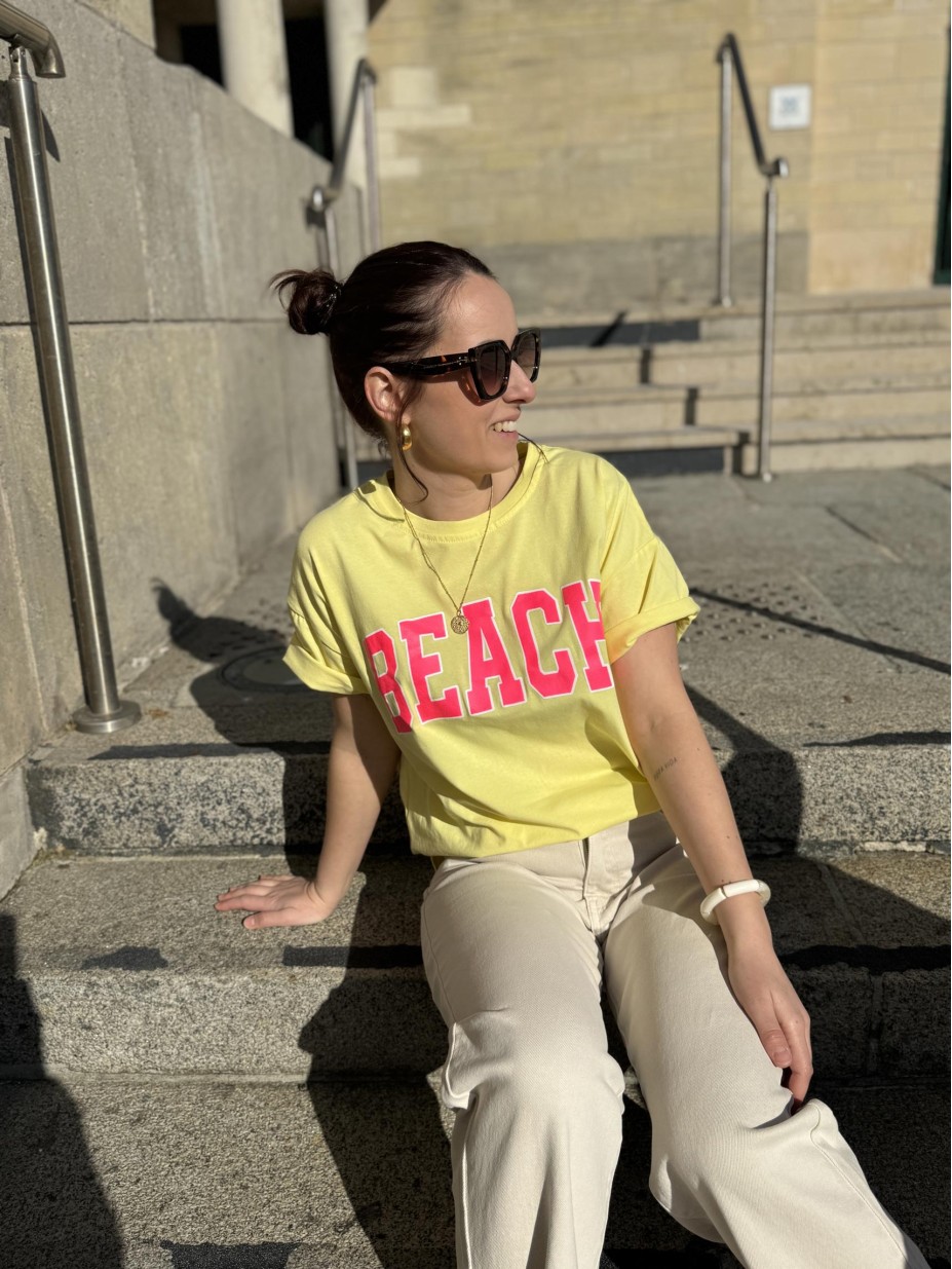 TSHIRT BEACH JAUNE TSHIRT BEACH JAUNE
