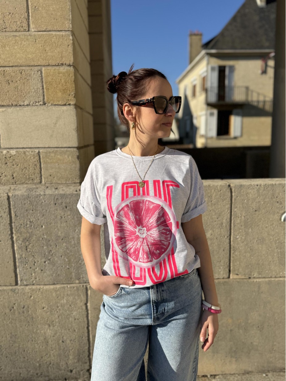TSHIRT LOVE GRIS TSHIRT LOVE GRIS