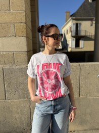 TSHIRT LOVE GRIS