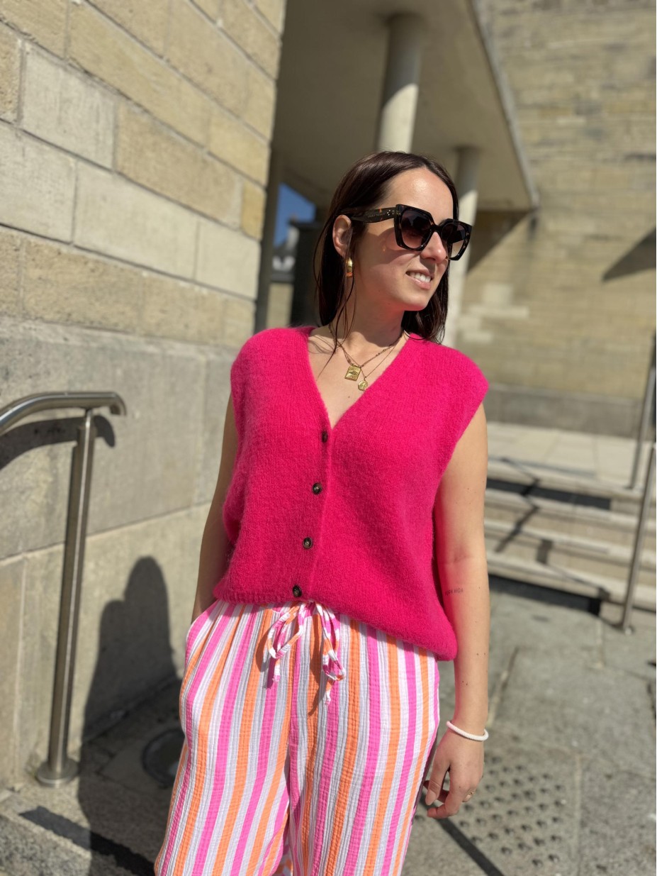 GILET GILDAS ROSE FLUO