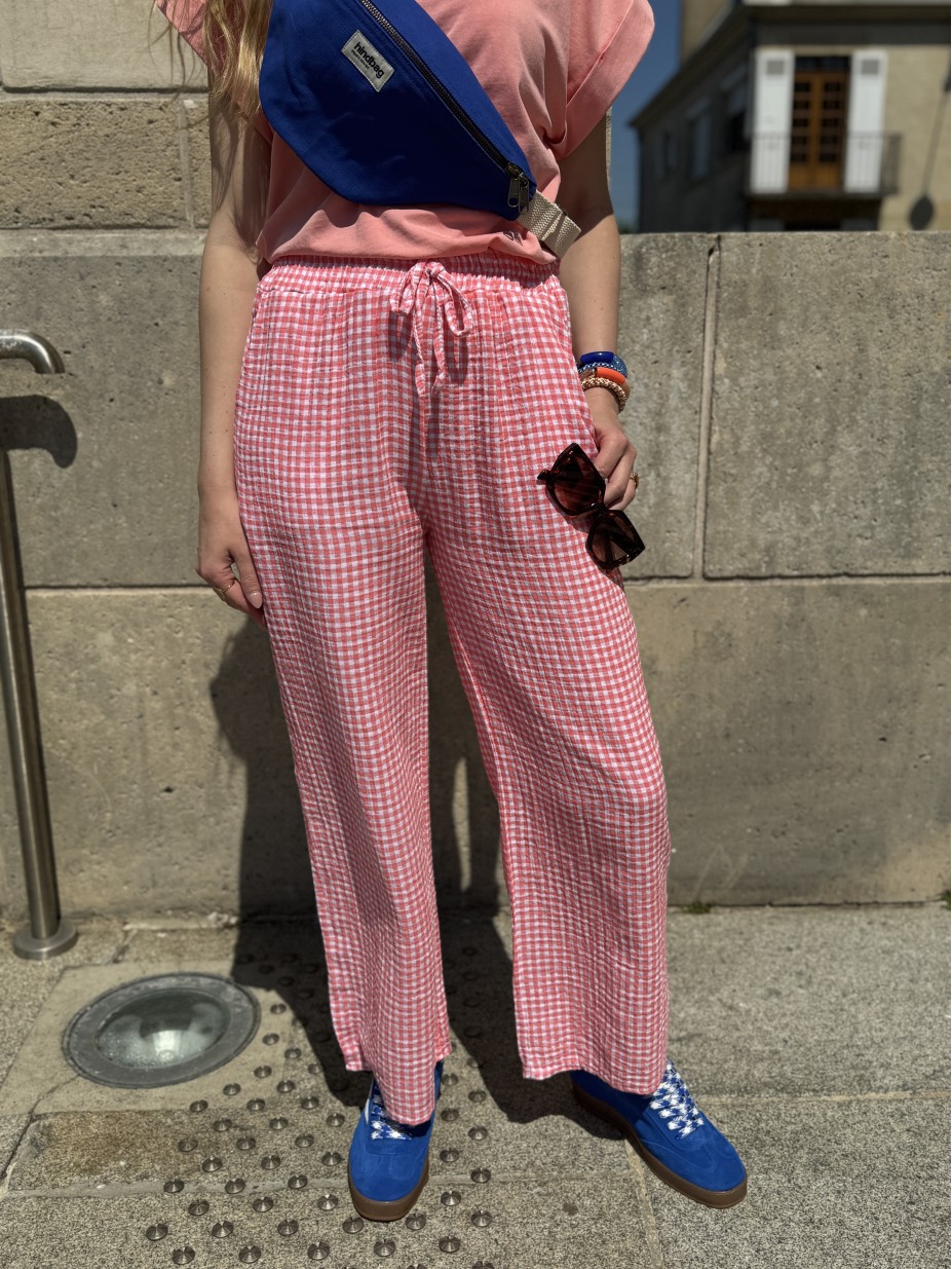 PANTALON VICHY CORAIL PANTALON VICHY CORAIL