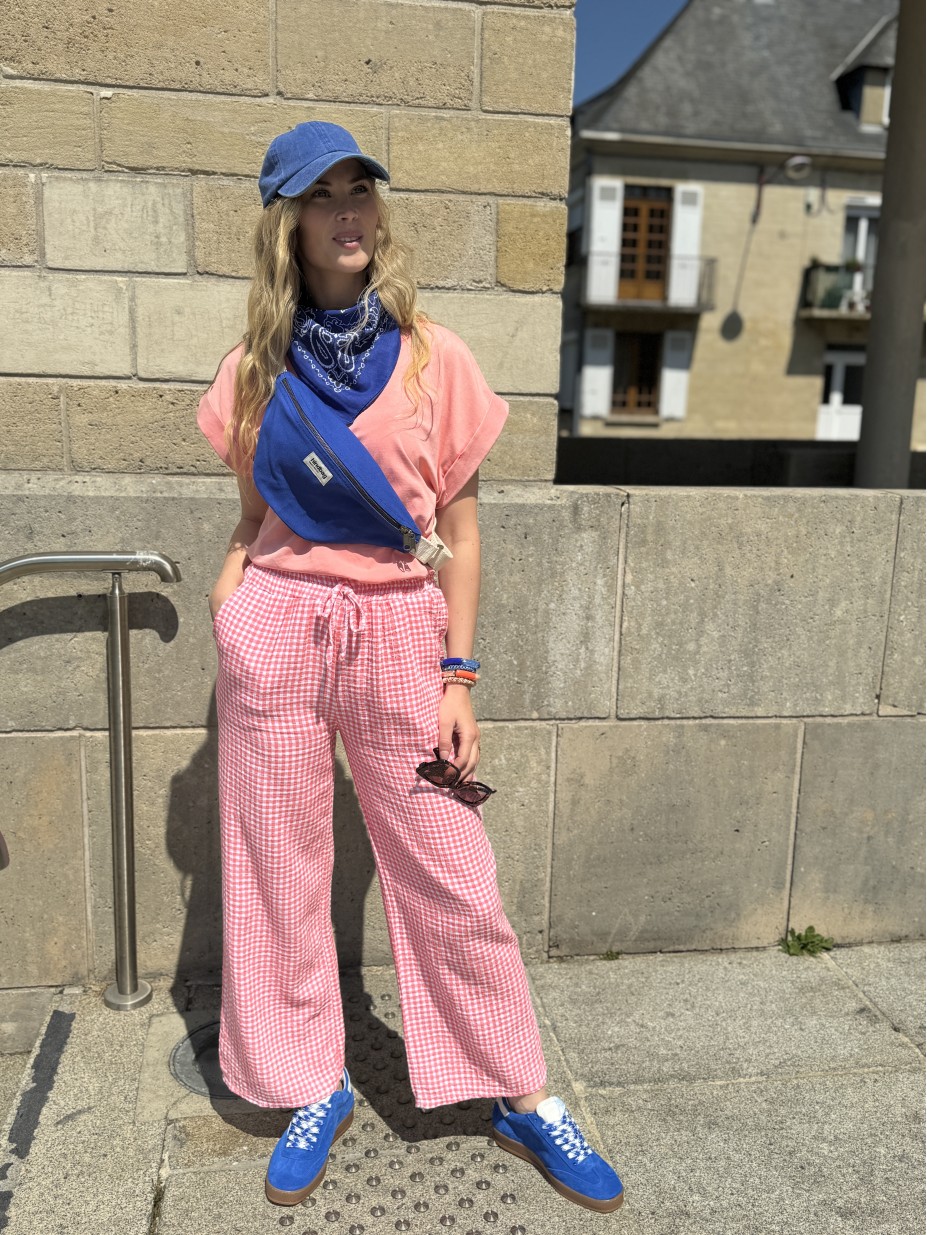 PANTALON VICHY CORAIL PANTALON VICHY CORAIL