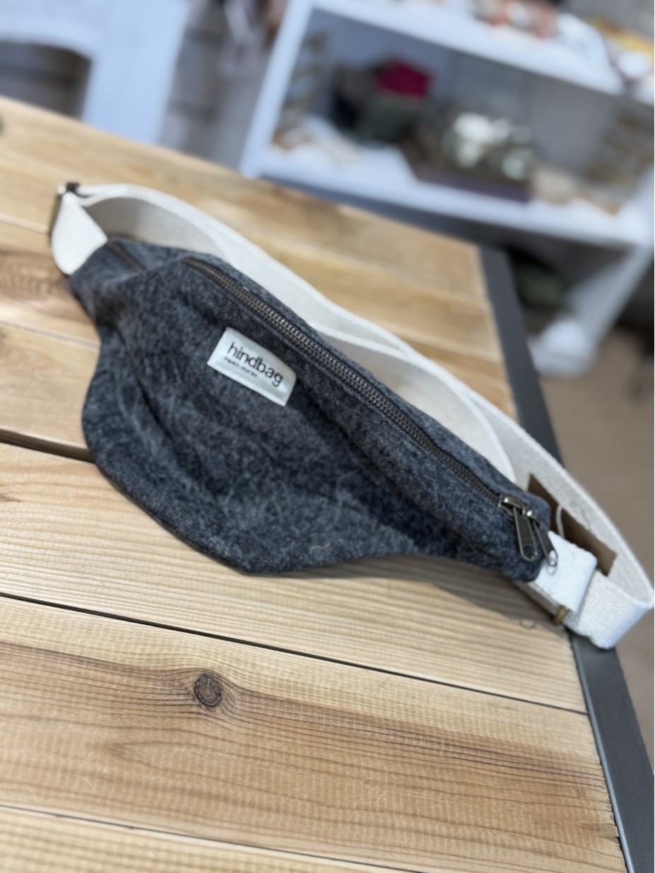 BANANE OLIVIA DENIM GRIS - HINDBAG BANANE OLIVIA DENIM GRIS - HINDBAG
