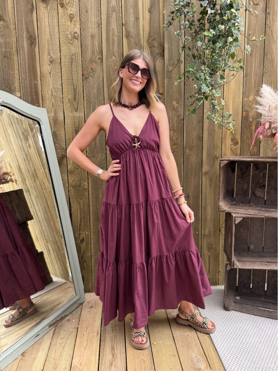 robe longue prune etoile de mer amares robe longue prune etoile de mer amares