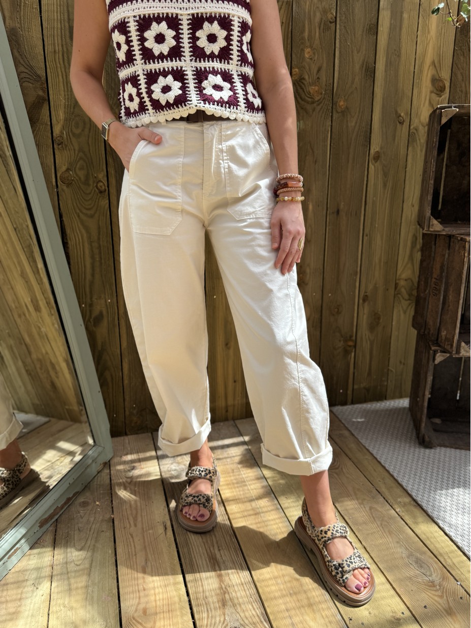 PANTALON JAMES ECRU PANTALON JAMES ECRU