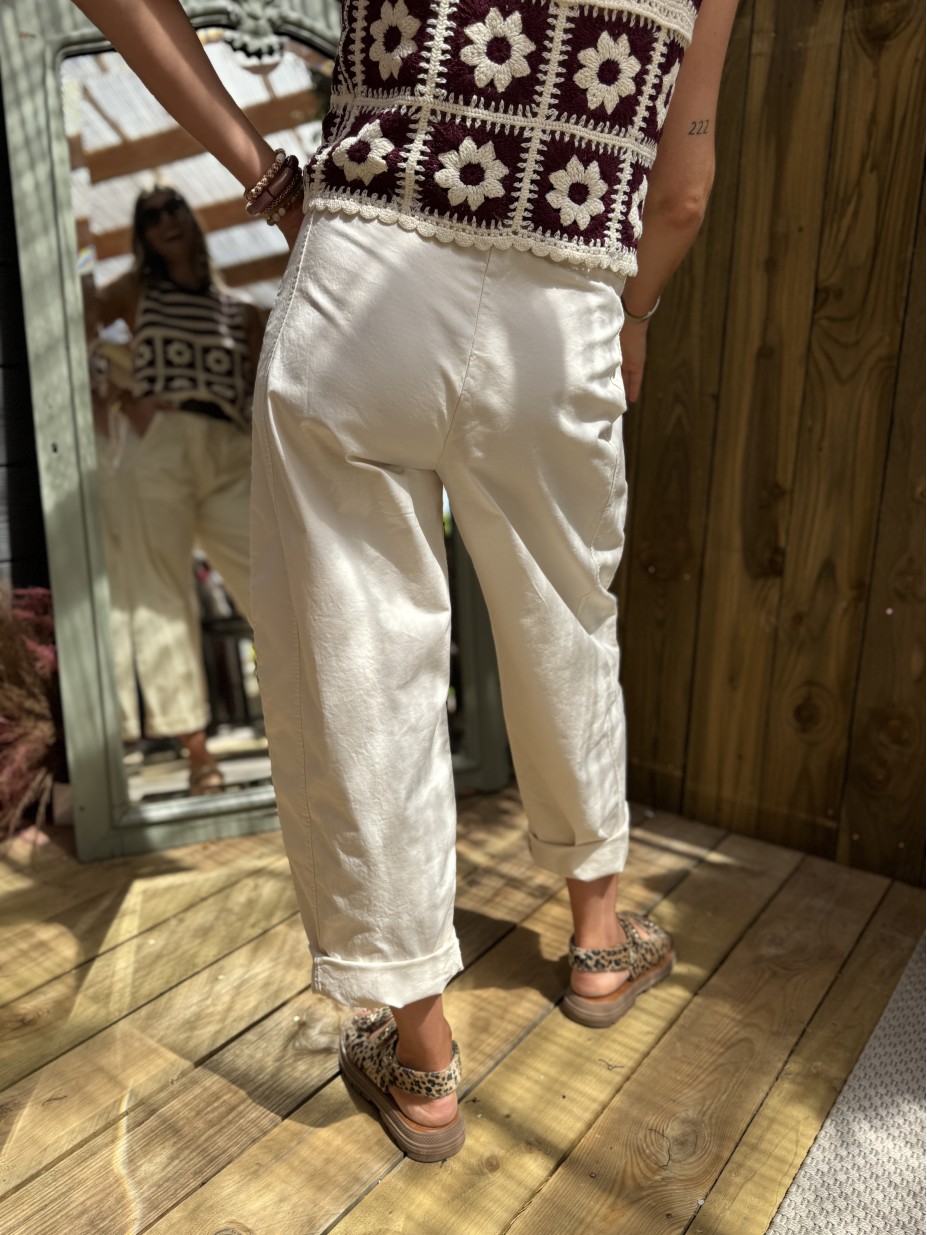 PANTALON JAMES ECRU PANTALON JAMES ECRU