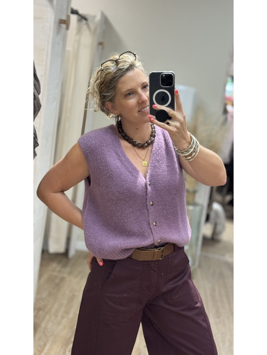 GILET GILDAS MAUVE GILET GILDAS MAUVE