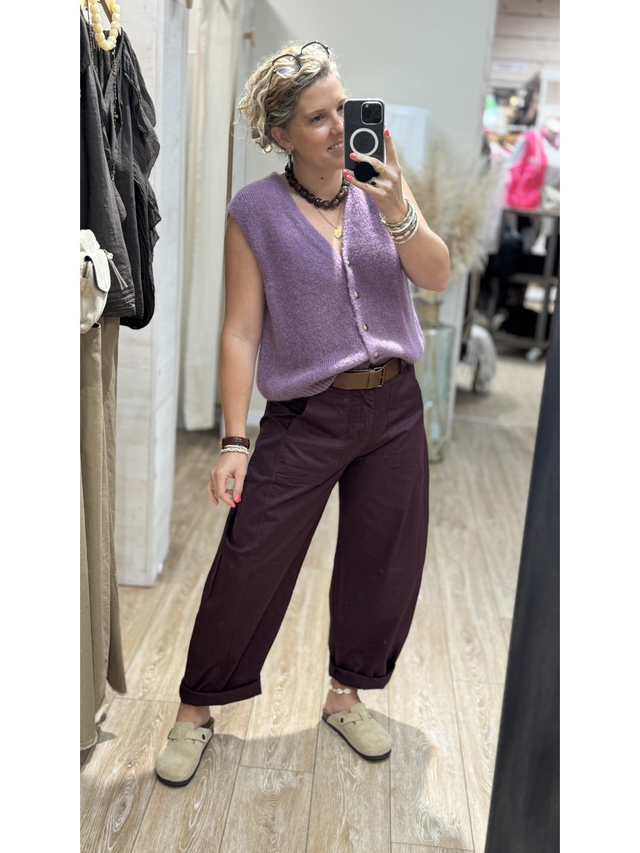 GILET GILDAS MAUVE GILET GILDAS MAUVE