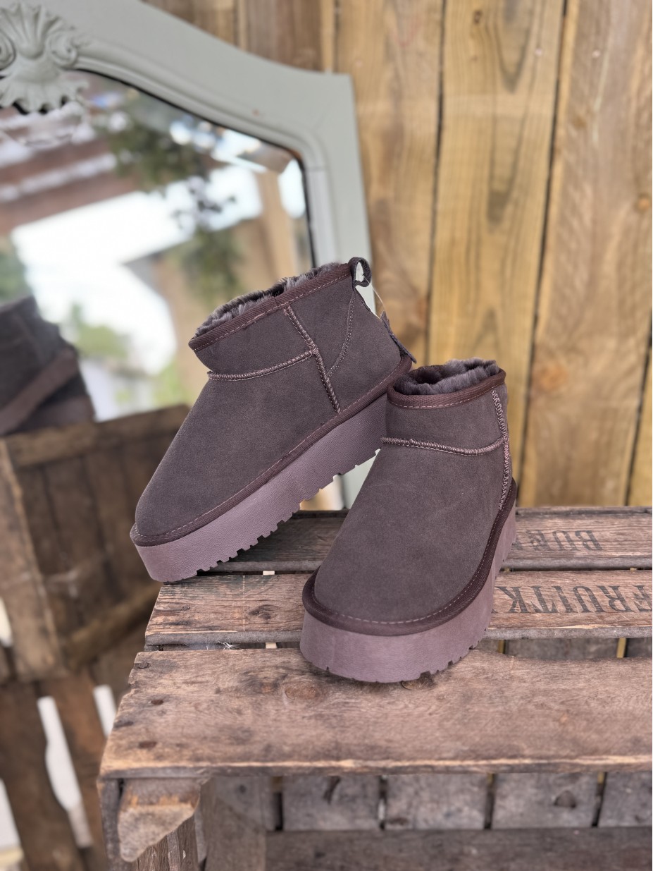 BOOTS ATLANTA CUIR CHOCO BOOTS ATLANTA CUIR CHOCO