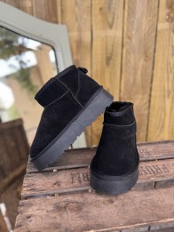 BOOTS ATLANTA CUIR NOIR BOOTS ATLANTA CUIR NOIR