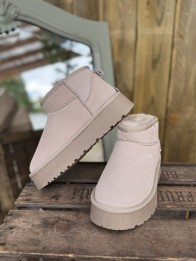 BOOTS ATLANTA CUIR BEIGE BOOTS ATLANTA CUIR BEIGE