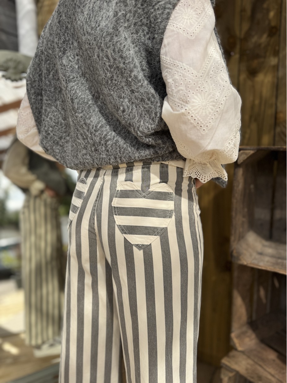 jean aya wide rayures poches coeur jean aya wide rayures poches coeur