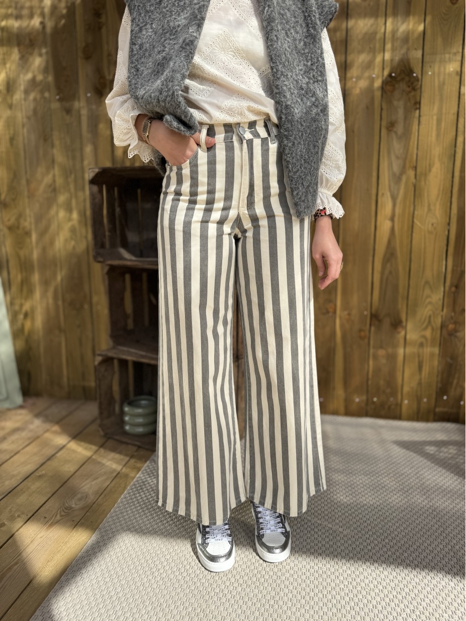 jean aya wide rayures poches coeur jean aya wide rayures poches coeur