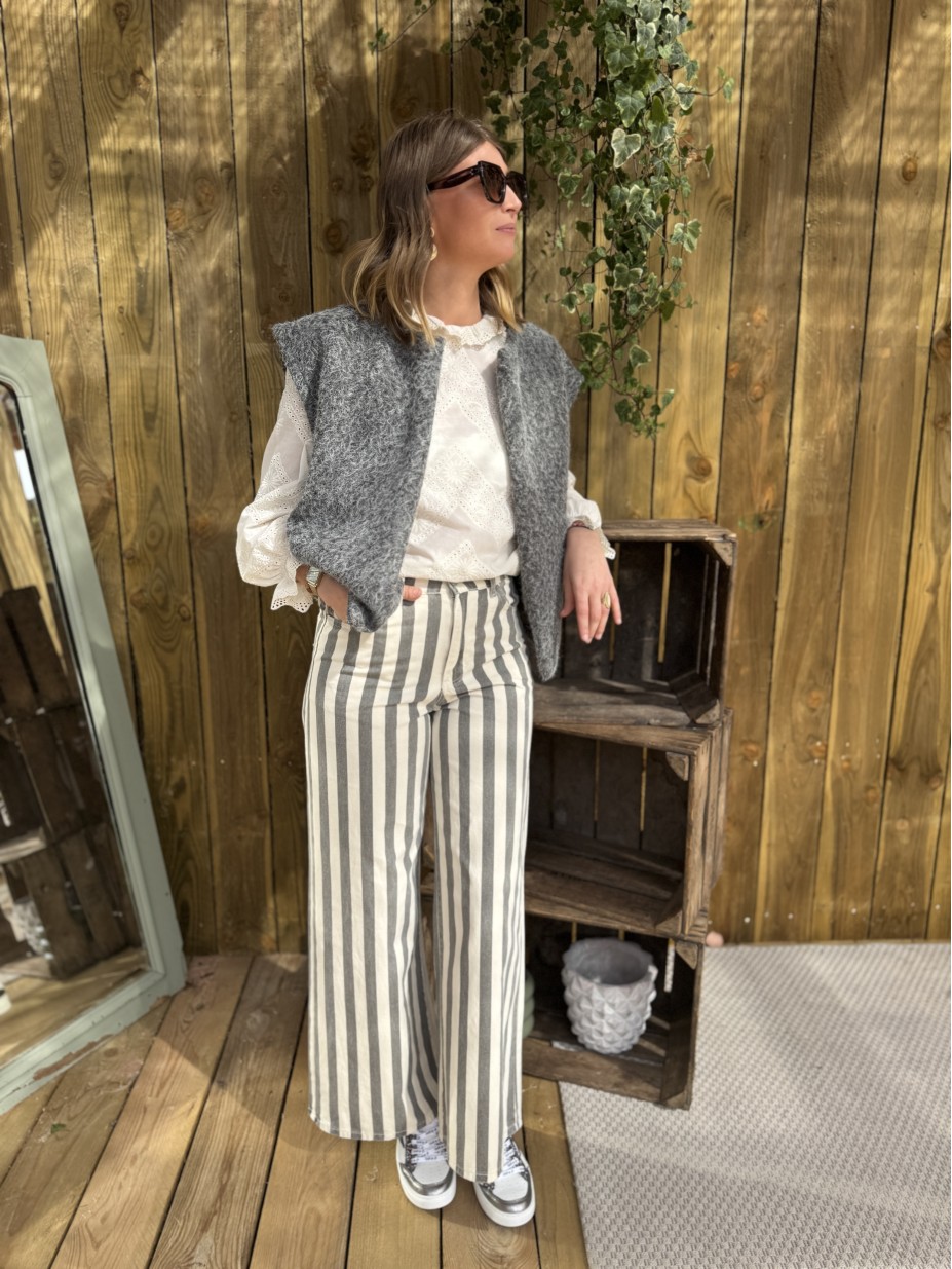 jean aya wide rayures poches coeur jean aya wide rayures poches coeur