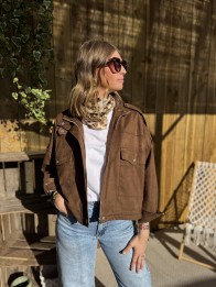 veste moonie effet daim chocolat veste moonie effet daim chocolat