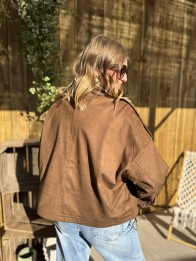 veste moonie effet daim chocolat veste moonie effet daim chocolat