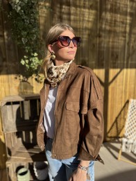 veste moonie effet daim chocolat veste moonie effet daim chocolat