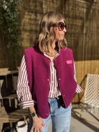 chemise paola prune col victorien