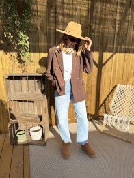 veste blazer donaata chocolat femme