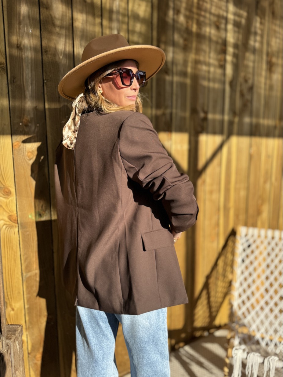 veste blazer donaata chocolat femme veste blazer donaata chocolat femme