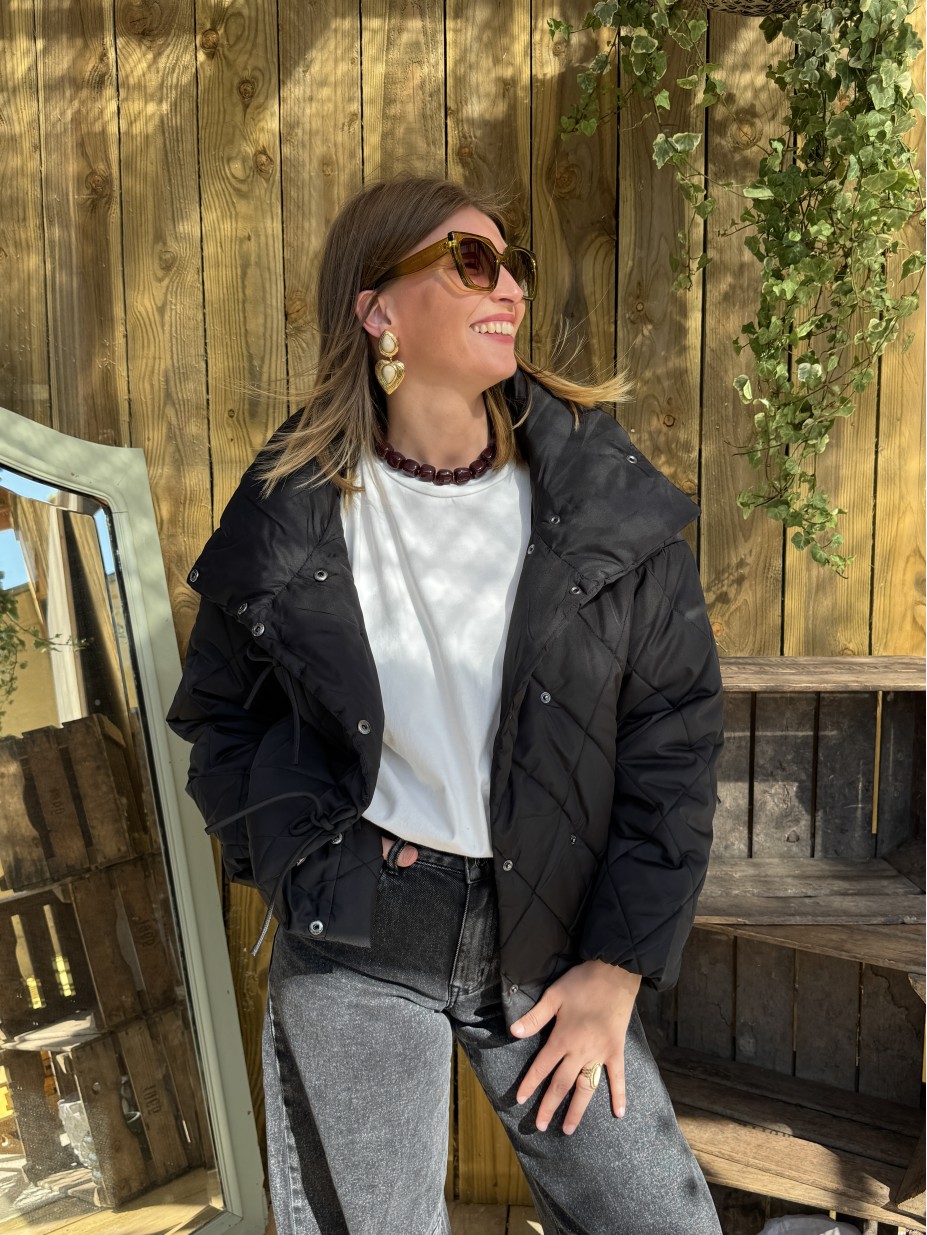 manteau bumble matelassée noire vila manteau bumble matelassée noire vila