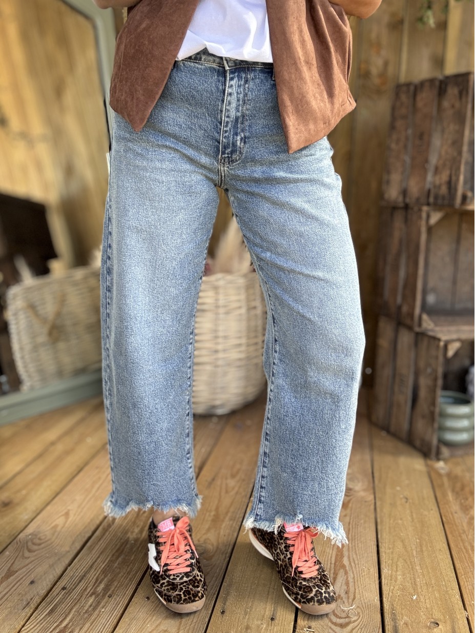 JEAN NOAH BLEU coupe barrel bleu denim JEAN NOAH BLEU coupe barrel bleu denim
