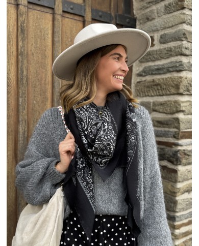 ECHARPE BANDANA NOIR