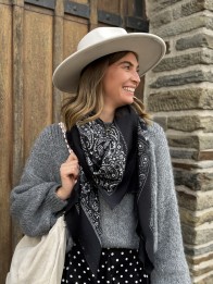 ECHARPE BANDANA NOIR
