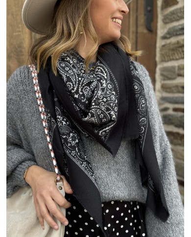 ECHARPE BANDANA NOIR