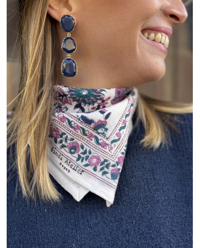 FOULARD GOA BLEU