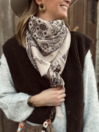 ECHARPE BANDANA BEIGE