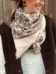 ECHARPE BANDANA BEIGE