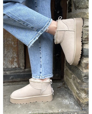 BOOTS ATLANTA CUIR BEIGE