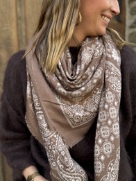 ECHARPE BANDANA BEIGE