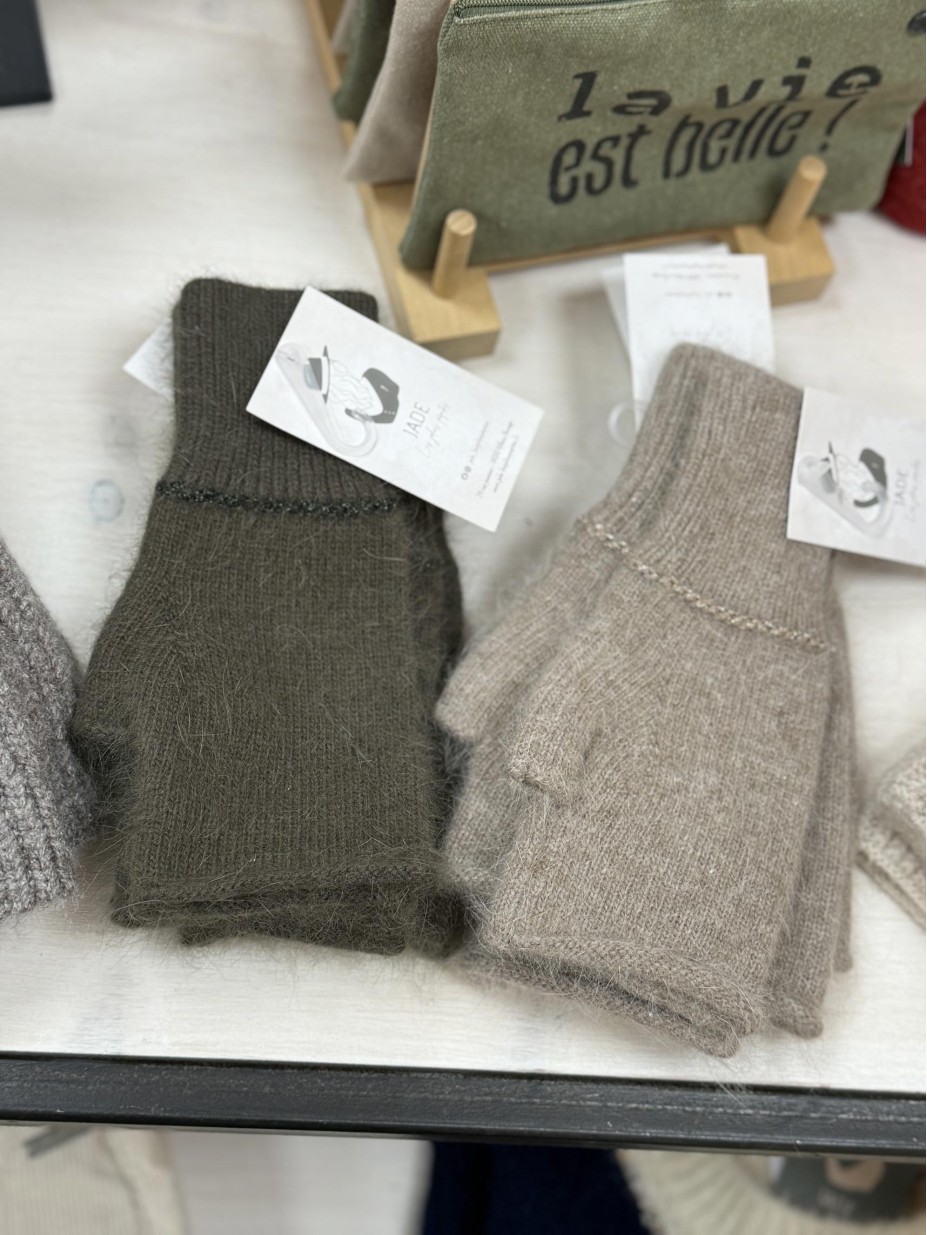 MITAINES CACHEMIRE TAUPE