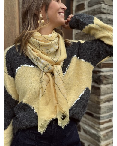 FOULARD BANDANA JAUNE