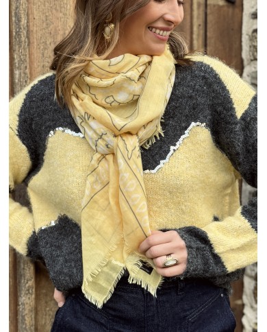 FOULARD BANDANA JAUNE